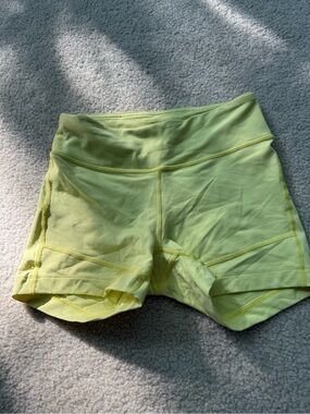 Outdoor Voices Light Lime Bike Shorts